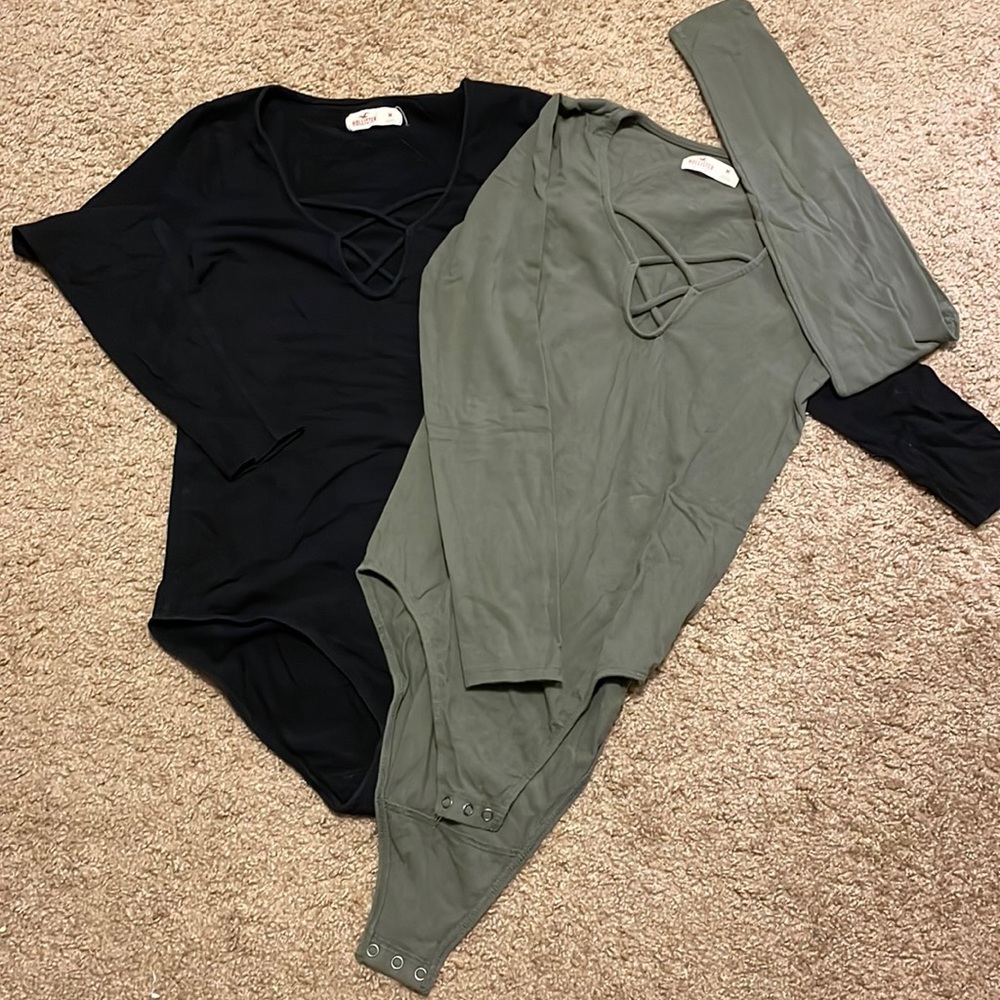Hollister Cotton Long Sleeve Body Suits (both)
